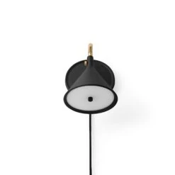 Audo Cast Sconce Wall Lamp M. Diffuser Black -Teddyssmith shop 1251539 Cast Scone Wall Lamp Dimmer Bottom p