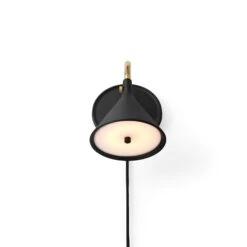 Audo Cast Sconce Wall Lamp M. Diffuser Black -Teddyssmith shop 1251539 Cast Scone Wall Lamp Dimmer Bottom Light p