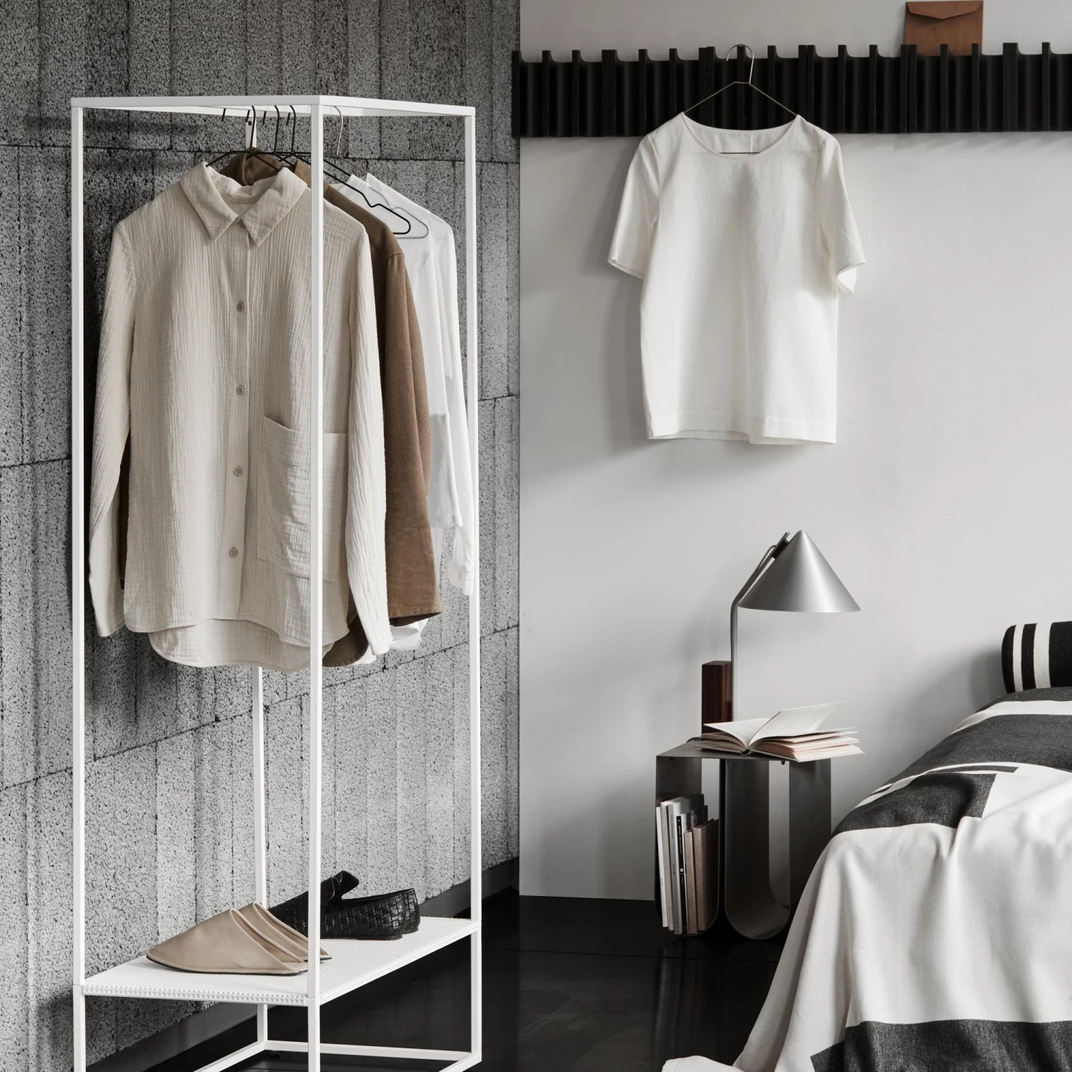 Kristina Dam Studio Cone Table Lamp Brushed Aluminum & Walnut 4 Kristina Dam Studio Cone Table Lamp Brushed Aluminum & Walnut - Image 2