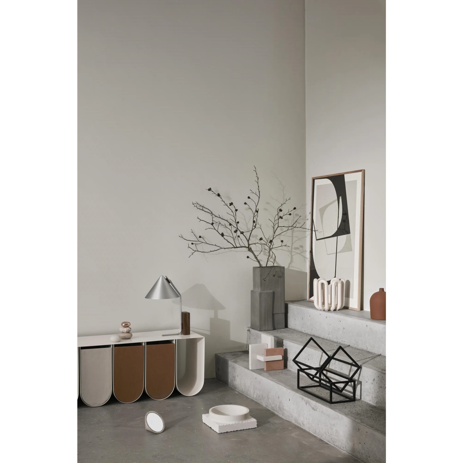 Kristina Dam Studio Cone Table Lamp Brushed Aluminum & Walnut 7 Kristina Dam Studio Cone Table Lamp Brushed Aluminum & Walnut - Image 5