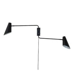 Dyberg Larsen Cale Wall Lamp With 2 Arms Black