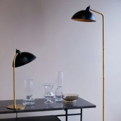 Dyberg Larsen Futura Floor Lamp Matt Black/ Gold/Brass -Teddyssmith shop 5704709072201 16 p