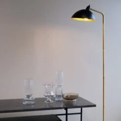 Dyberg Larsen Futura Floor Lamp Matt Black/ Gold/Brass -Teddyssmith shop 5704709072218 11 p