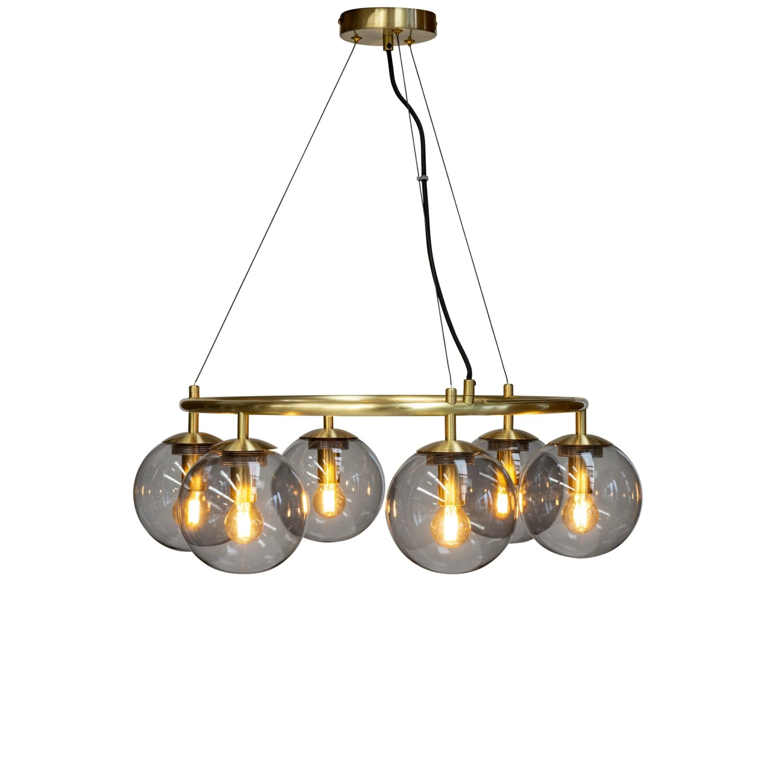Dyberg Larsen Como Ceiling Light Round With 5 Domes Brass 4 Dyberg Larsen Como Ceiling Light Round With 5 Domes Brass - Image 2