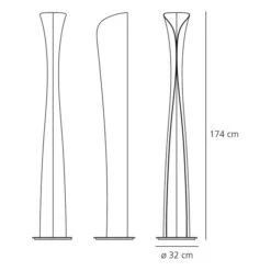 Artemide CADMO LED Floor Lamp 3000K, White -Teddyssmith shop Artemide Cadmo Gulvlampe 7 p