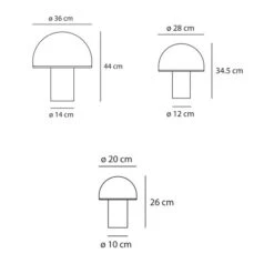 Artemide ONFALE MEDIO Table Lamp White -Teddyssmith shop Artemide Onfale Bordlampe i Glas og hvid 1 p