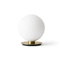 Audo TR Ceiling & Wall Light Brushed Brass With Matt Opal Bulb