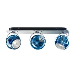 Fabbian Beluga Wall & Ceiling Light Triple Blue