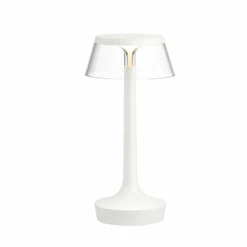 Flos Bon Jour Unplugged Table Lamp White Frame And Transparent Shade