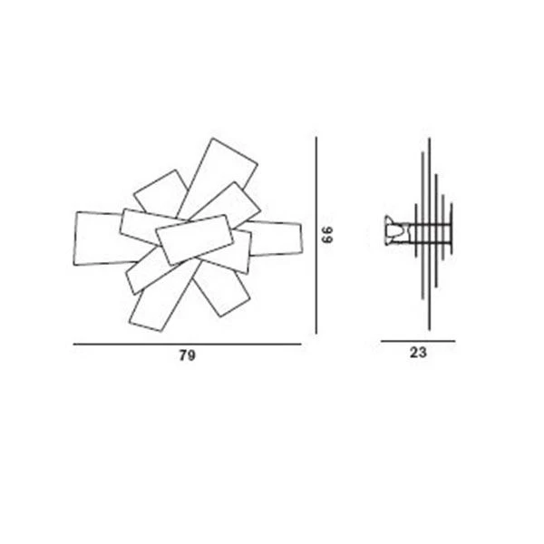 Foscarini Big Bang Ceiling Lamp/Wall Lamp Red 6 Foscarini Big Bang Ceiling Lamp/Wall Lamp Red - Image 4