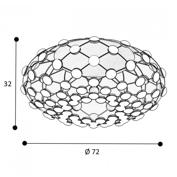 Luceplan Mesh Ceiling Lamp Ø72 Black 6 Luceplan Mesh Ceiling Lamp Ø72 Black - Image 4
