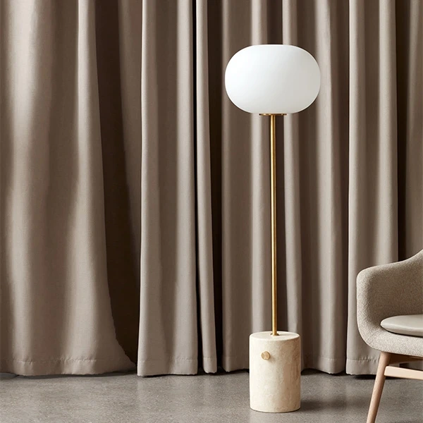 Audo JWDA Floor Lamp Travertine Marble & Brass 5 Audo JWDA Floor Lamp Travertine Marble & Brass - Image 3