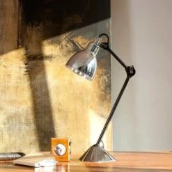 Lampe Gras N205 Table Lamp Mat Black & Chrome -Teddyssmith shop N205 BL CH STEMNING1 p