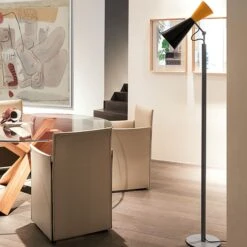 Nemo Parliament Floor Lamp Black And Yellow -Teddyssmith shop Nemo Parliment Gul miljoe p