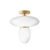 Nuura Rizzatto 42 Ceiling Lamp Opal/Brass -Teddyssmith shop Nuura Rizzatto Loftlampt 43 Slukket pack p