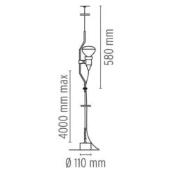 Flos Parentesi D Floor Lamp Black -Teddyssmith shop Parentesi D Streg p