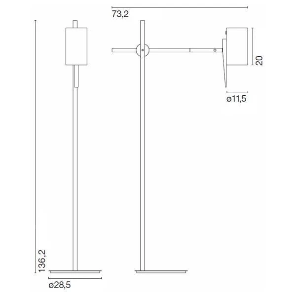 Marset Scantling Floor Lamp P73 White 4 Marset Scantling Floor Lamp P73 White - Image 2