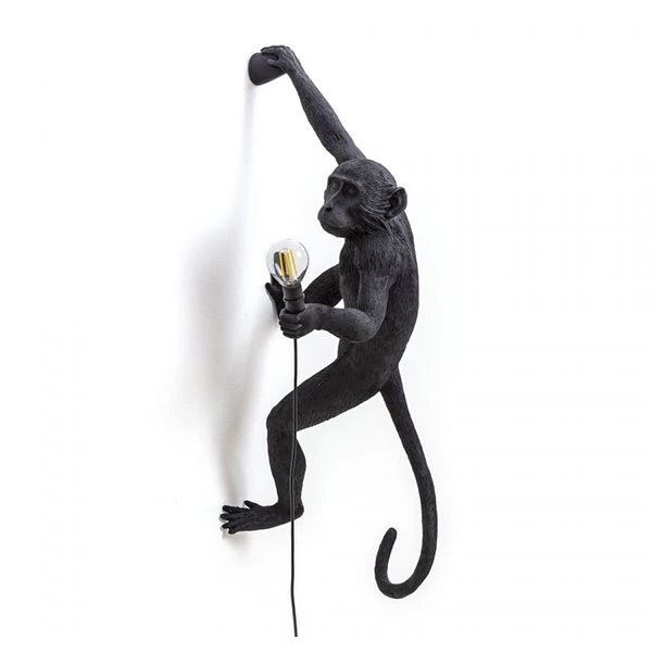 Seletti Monkey Hanging Right Wall Lamp Black Outdoor 4 Seletti Monkey Hanging Right Wall Lamp Black Outdoor - Image 2