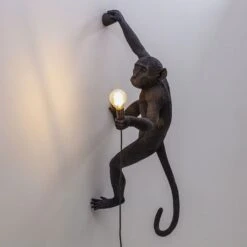 Seletti Monkey Hanging Right Wall Lamp Black Outdoor 12 Seletti Monkey Hanging Right Wall Lamp Black Outdoor -Teddyssmith shop Seletti Monkey Hanging Right Vaeglampe Sort4 p
