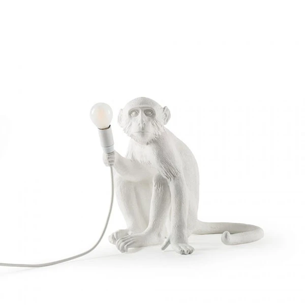 Seletti Monkey Sitting Table Lamp White 3 Seletti Monkey Sitting Table Lamp White