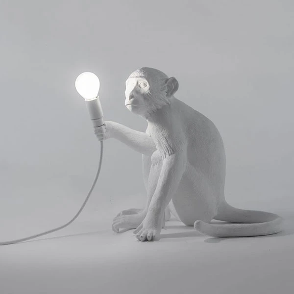 Seletti Monkey Sitting Table Lamp White 6 Seletti Monkey Sitting Table Lamp White - Image 4