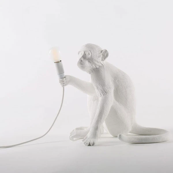Seletti Monkey Sitting Table Lamp White 4 Seletti Monkey Sitting Table Lamp White - Image 2
