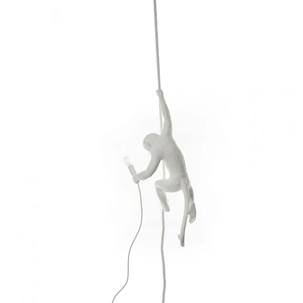 Seletti Monkey With Rope Ceiling Light White 5 Seletti Monkey With Rope Ceiling Light White - Image 3