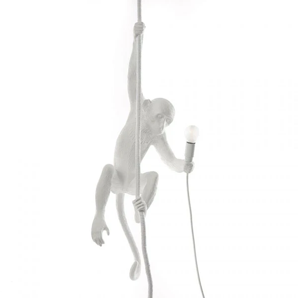 Seletti Monkey With Rope Ceiling Light White 3 Seletti Monkey With Rope Ceiling Light White