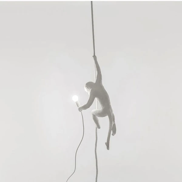 Seletti Monkey With Rope Ceiling Light White 8 Seletti Monkey With Rope Ceiling Light White - Image 6