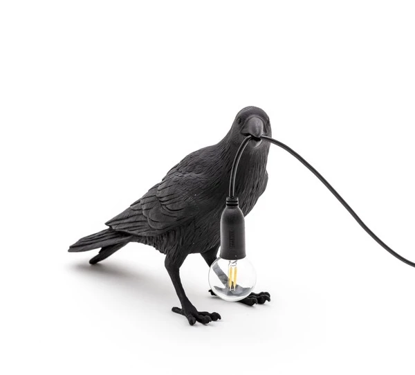 Seletti Bird Waiting Table Lamp Black 4 Seletti Bird Waiting Table Lamp Black - Image 2