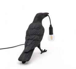 Seletti Bird Waiting Table Lamp Black 10 Seletti Bird Waiting Table Lamp Black -Teddyssmith shop Seletti Bird Waiting Bordlampe Sort 9 p