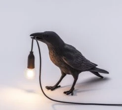 Seletti Bird Waiting Table Lamp Black 11 Seletti Bird Waiting Table Lamp Black -Teddyssmith shop Seletti Bird Waiting Bordlampe Sort Paere taendt 2 p