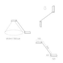 Baltensweiler ZETT Table Lamp Aluminium 9 Baltensweiler ZETT Table Lamp Aluminium -Teddyssmith shop ZETT stregtegning alle Hvid p
