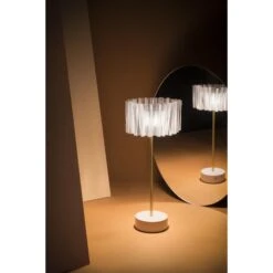 SLAMP Accordéon Portable Lamp Transparent/White -Teddyssmith shop accordeon battery cardboard set 01 p