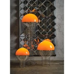 Verpan Wire Floor Lamp Chrome/ Orange -Teddyssmith shop c 14 p