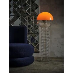 Verpan Wire Floor Lamp Chrome/ Orange -Teddyssmith shop c 23 p