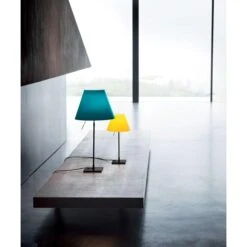 Luceplan COSTANZA Table Lamp Aluminum With White Shade -Teddyssmith shop costanza bordlampe lifestyle p