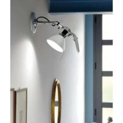 Luceplan Fortebraccio Wall Lamp W1 Small White -Teddyssmith shop lifestyle fortebraccio v glampe w1 hvid p