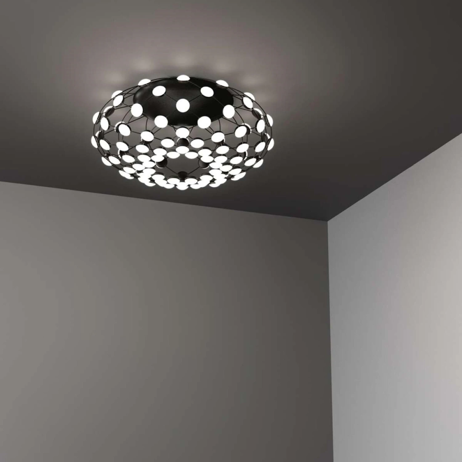 Luceplan Mesh Ceiling Lamp Ø72 Black 5 Luceplan Mesh Ceiling Lamp Ø72 Black - Image 3