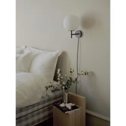 NEW WORKS Lantern Wall Lamp Black Frame Small Ø20 10 NEW WORKS Lantern Wall Lamp Black Frame Small Ø20 -Teddyssmith shop new works terra 2020 lantern wall lamp pleat pitcher p