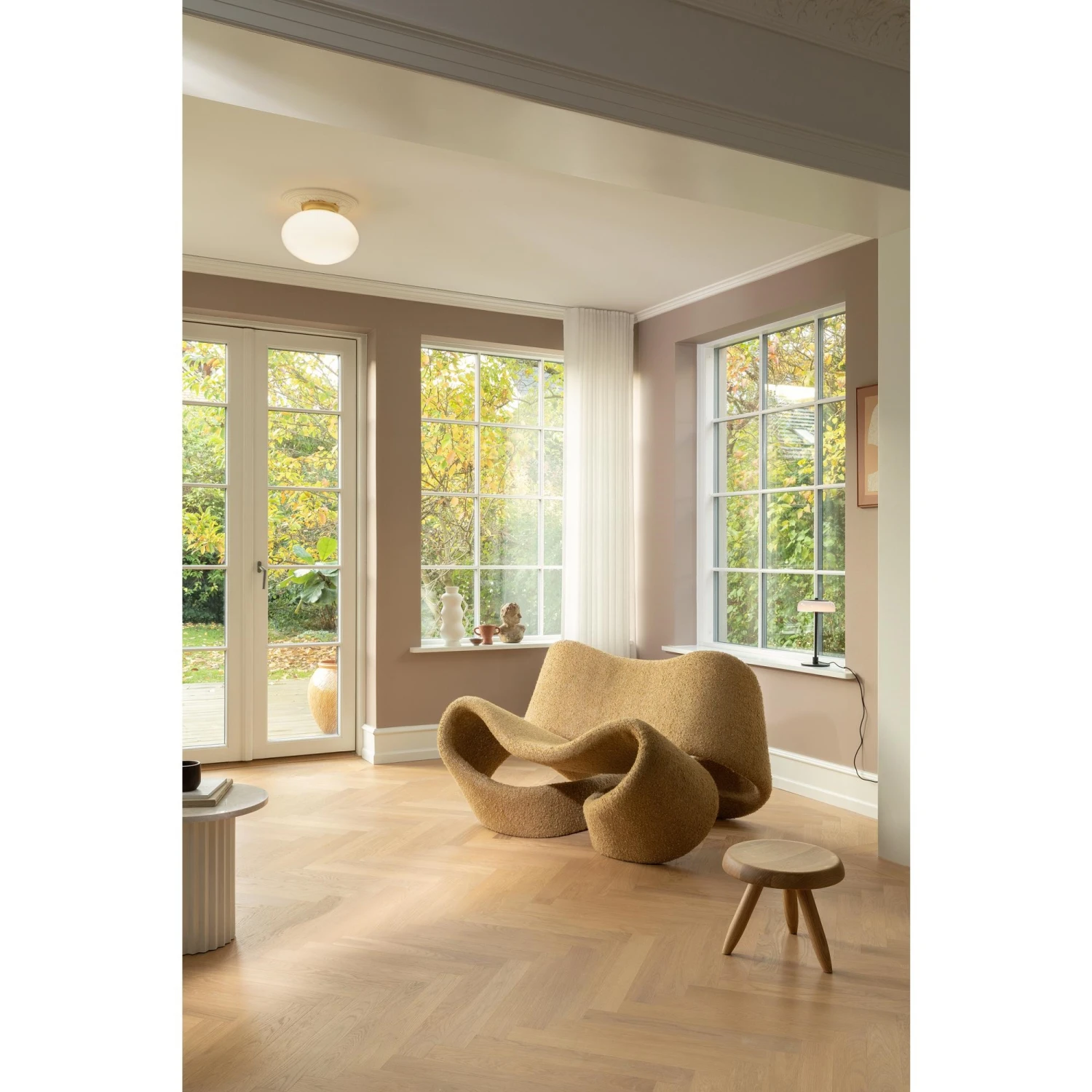 Nuura Rizzatto 301 Ceiling Light Satin Brass/ Opal 6 Nuura Rizzatto 301 Ceiling Light Satin Brass/ Opal - Image 4