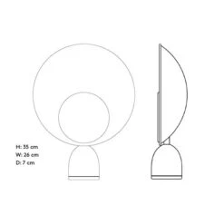 Please Wait To Be Seated Blooper Table Lamp Navy Blue Dimmer -Teddyssmith shop stregtegning blooper p