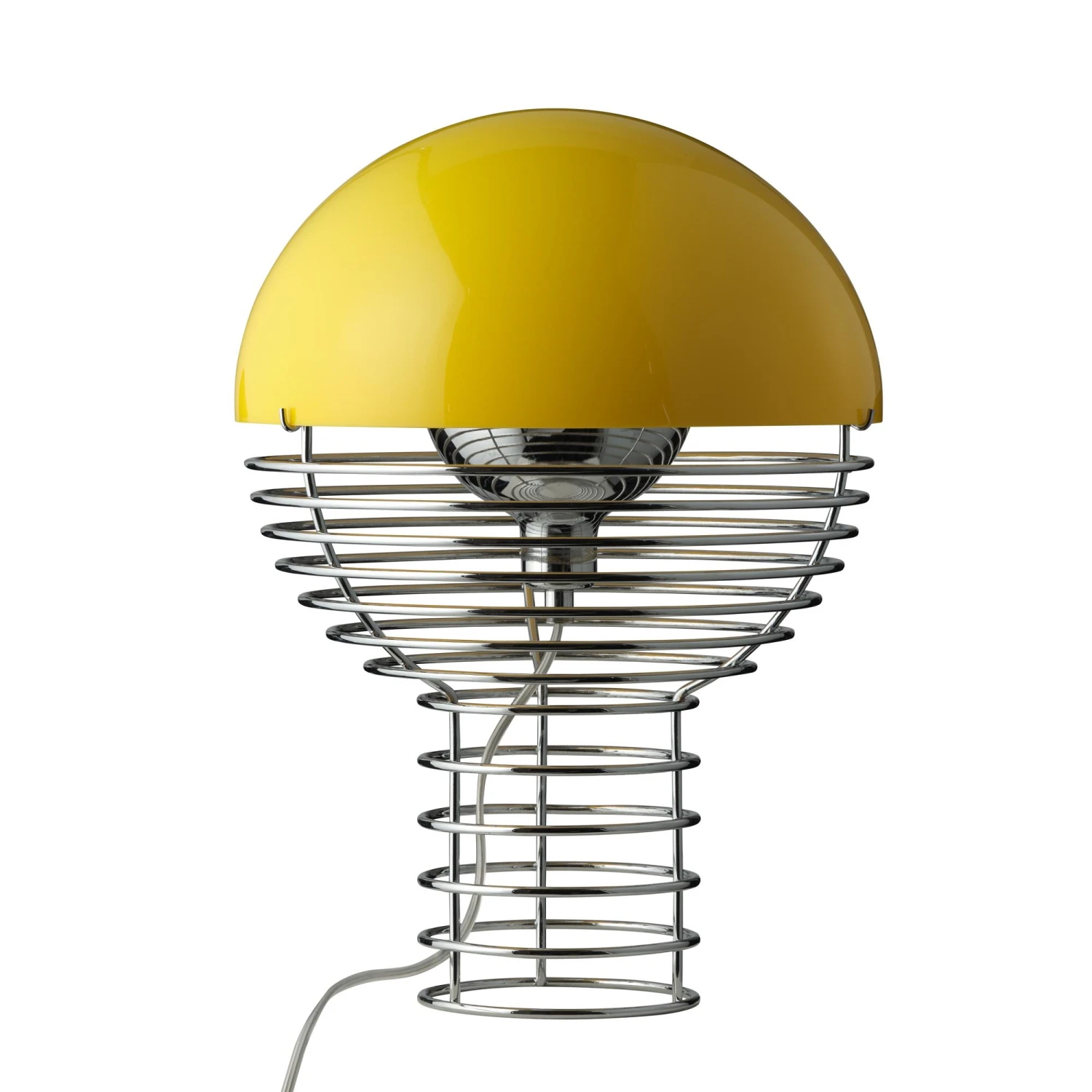 Verpan Wire Table Lamp Ø30 Chrome/ Yellow 4 Verpan Wire Table Lamp Ø30 Chrome/ Yellow - Image 2